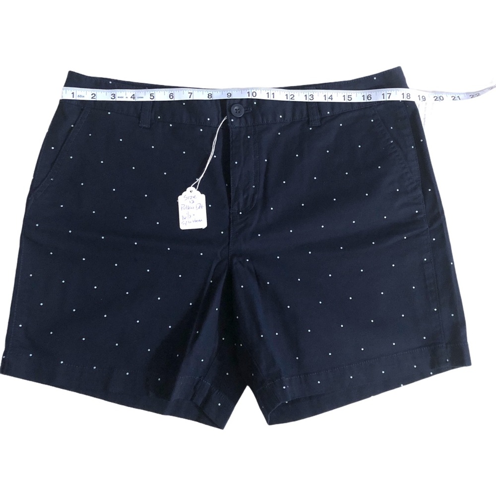 G.H. Bass&Co size 12 Shorts, Navy Blue Polka Dots